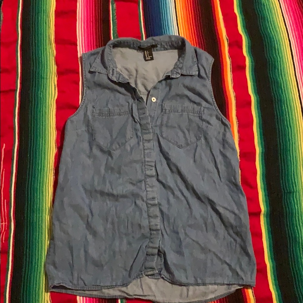 Forever 21 Denim Blouse